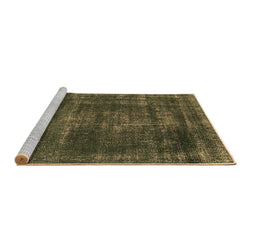 Sideview of Machine Washable Oriental Brown Industrial Rug, wshurb1879brn