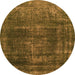 Round Oriental Orange Industrial Rug, urb1879org