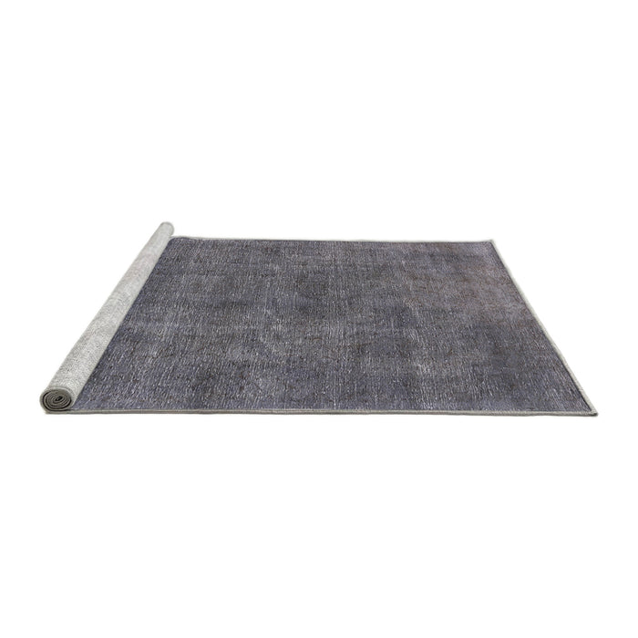 Sideview of Machine Washable Industrial Modern Silver Gray Rug, wshurb1880