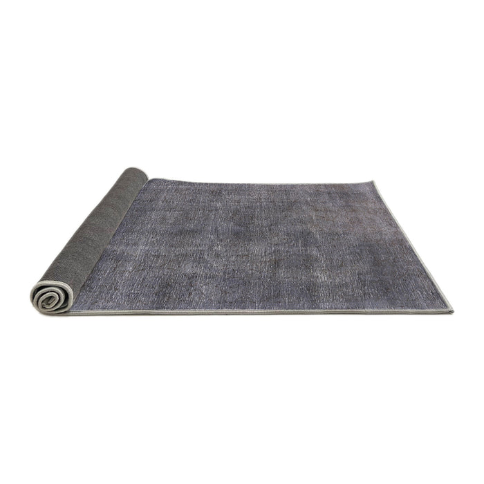 Sideview of Mid-Century Modern Silver Gray Oriental Rug, urb1880
