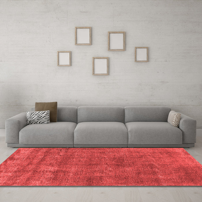 Industrial Red Washable Rugs