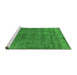 Sideview of Machine Washable Oriental Green Industrial Area Rugs, wshurb1880grn