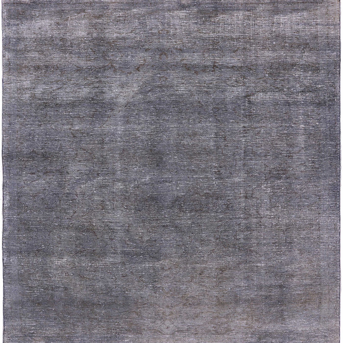 Square Mid-Century Modern Silver Gray Oriental Rug, urb1880