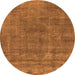 Round Oriental Orange Industrial Rug, urb1880org