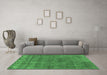 Machine Washable Oriental Emerald Green Industrial Area Rugs in a Living Room,, wshurb1880emgrn