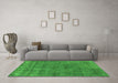 Machine Washable Oriental Green Industrial Area Rugs in a Living Room,, wshurb1880grn