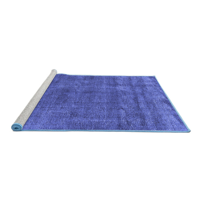 Sideview of Machine Washable Oriental Blue Industrial Rug, wshurb1880blu