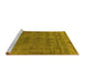 Sideview of Machine Washable Oriental Yellow Industrial Rug, wshurb1880yw