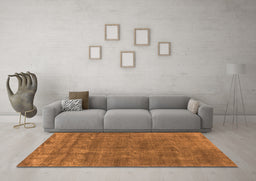 Machine Washable Oriental Orange Industrial Area Rugs in a Living Room, wshurb1880org