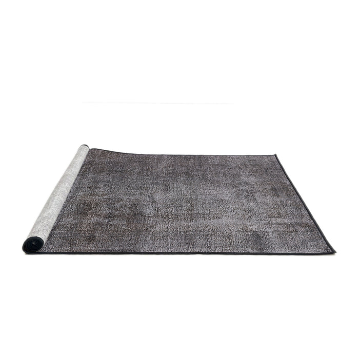 Sideview of Machine Washable Industrial Modern Gunmetal Gray Rug, wshurb1881