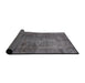 Sideview of Mid-Century Modern Gunmetal Gray Oriental Rug, urb1881