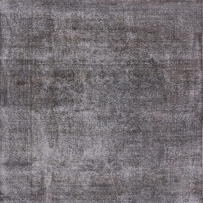 Square Machine Washable Industrial Modern Gunmetal Gray Rug, wshurb1881