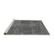 Sideview of Machine Washable Oriental Gray Industrial Rug, wshurb1881gry