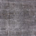 Square Mid-Century Modern Gunmetal Gray Oriental Rug, urb1881