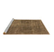 Sideview of Machine Washable Oriental Brown Industrial Rug, wshurb1881brn