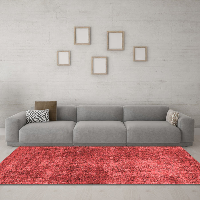 Industrial Red Washable Rugs