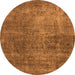 Round Oriental Orange Industrial Rug, urb1881org