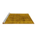 Sideview of Machine Washable Oriental Yellow Industrial Rug, wshurb1882yw