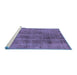 Sideview of Machine Washable Oriental Blue Industrial Rug, wshurb1882blu