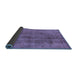 Sideview of Oriental Blue Industrial Rug, urb1882blu