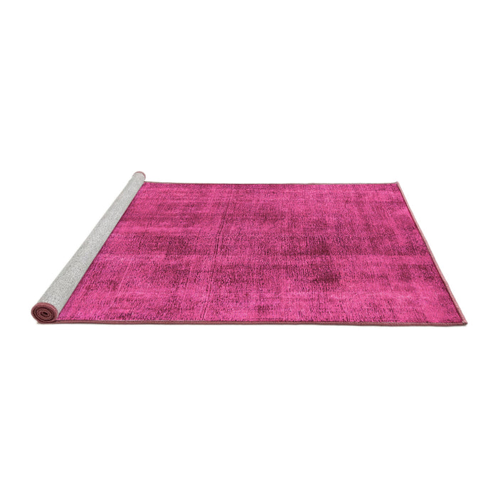 Sideview of Machine Washable Oriental Pink Industrial Rug, wshurb1882pnk