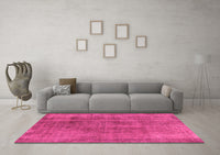 Machine Washable Oriental Pink Industrial Rug, wshurb1882pnk