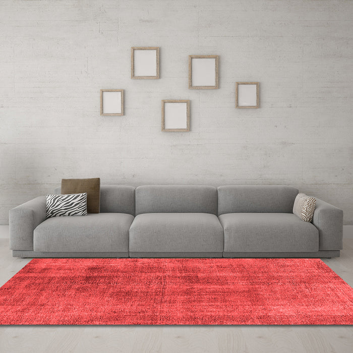 Industrial Red Washable Rugs