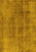Machine Washable Oriental Yellow Industrial Rug, wshurb1882yw