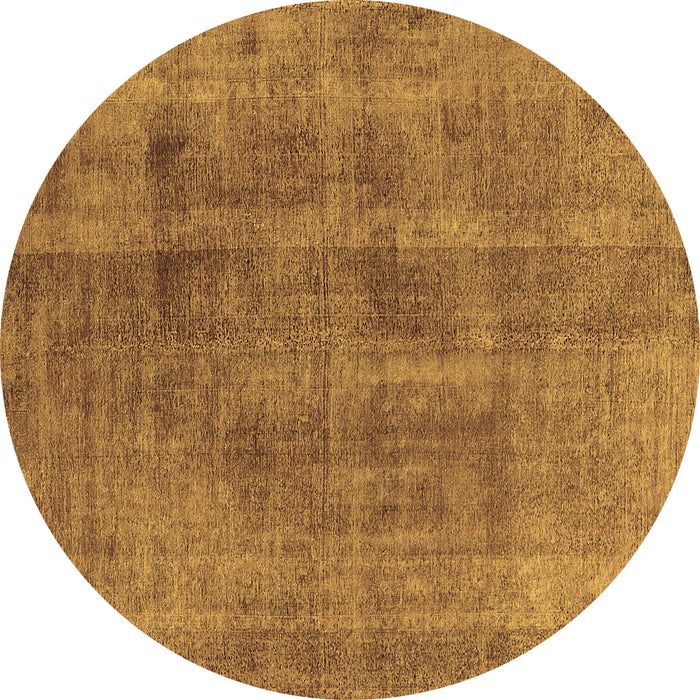 Round Oriental Brown Industrial Rug, urb1882brn