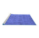 Sideview of Machine Washable Oriental Blue Industrial Rug, wshurb1883blu