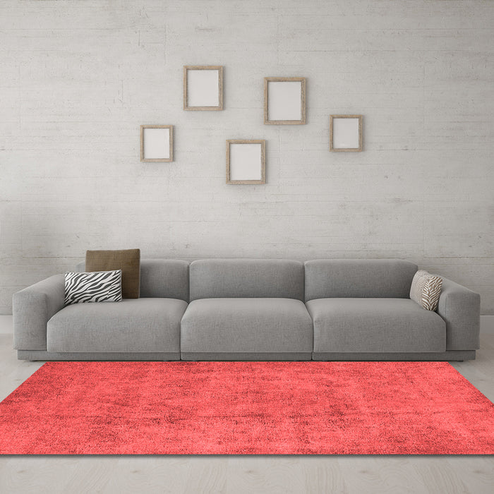 Industrial Red Washable Rugs
