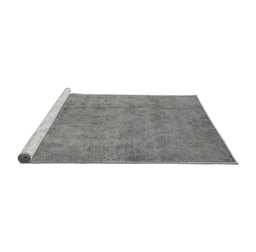 Sideview of Machine Washable Oriental Gray Industrial Rug, wshurb1883gry