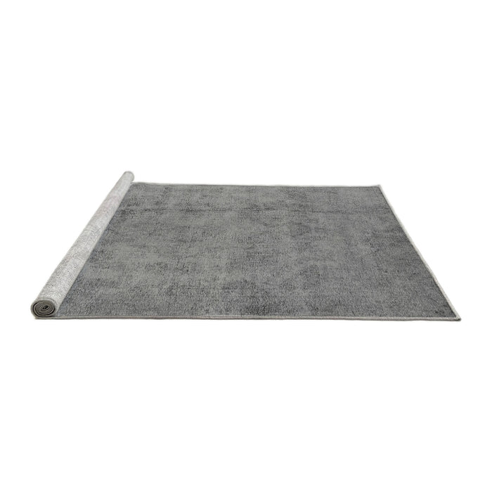 Sideview of Machine Washable Oriental Gray Industrial Rug, wshurb1883gry