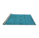 Sideview of Machine Washable Oriental Light Blue Industrial Rug, wshurb1883lblu