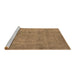 Sideview of Machine Washable Oriental Brown Industrial Rug, wshurb1883brn