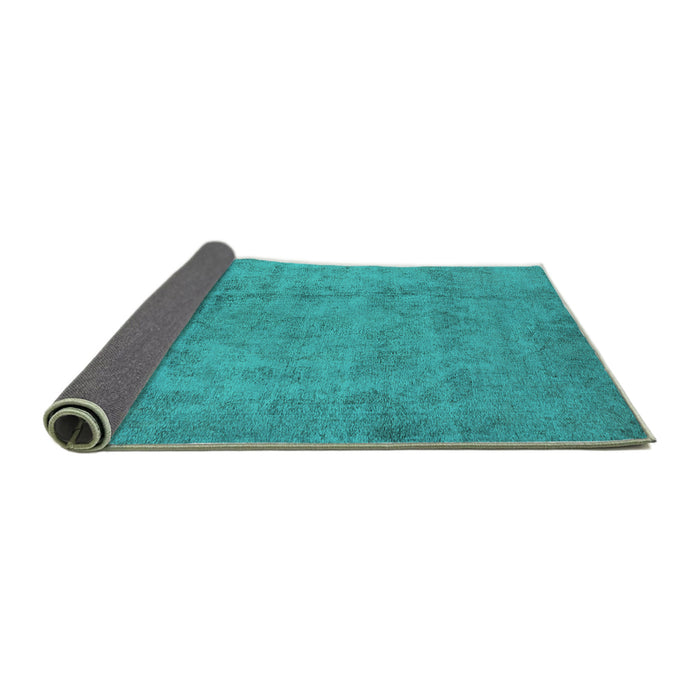 Sideview of Oriental Turquoise Industrial Rug, urb1883turq