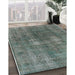 Machine Washable Industrial Modern Gunmetal Gray Rug in a Family Room, wshurb1884