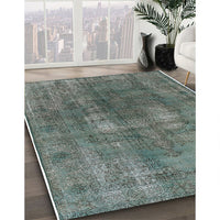 Mid-Century Modern Gunmetal Gray Oriental Rug, urb1884