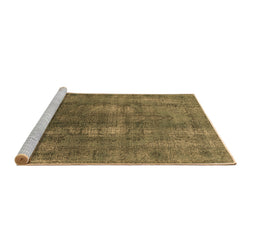 Sideview of Machine Washable Oriental Brown Industrial Rug, wshurb1884brn