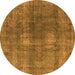 Round Oriental Orange Industrial Rug, urb1884org