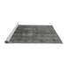 Sideview of Machine Washable Oriental Gray Industrial Rug, wshurb1884gry