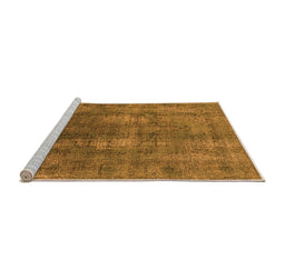 Sideview of Machine Washable Oriental Orange Industrial Area Rugs, wshurb1884org