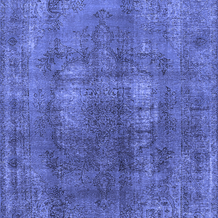Machine Washable Oriental Blue Industrial Rug, wshurb1884blu