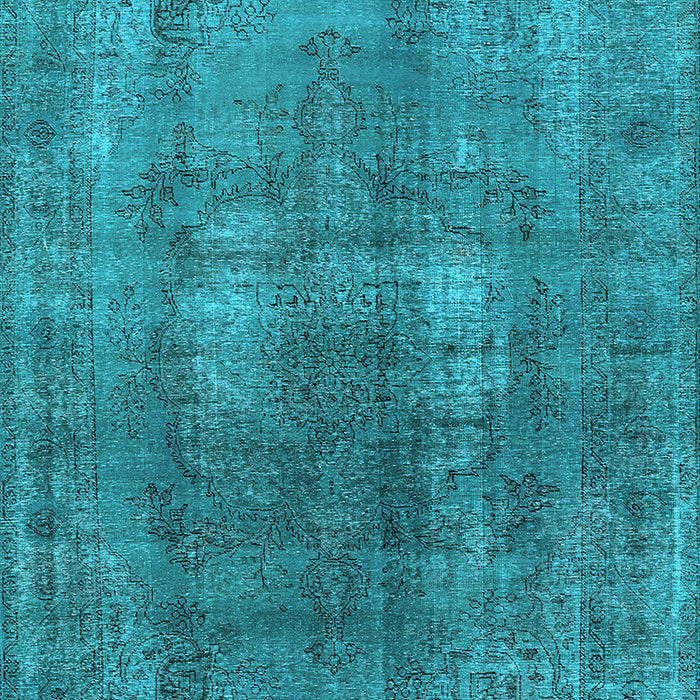 Machine Washable Oriental Light Blue Industrial Rug, wshurb1884lblu