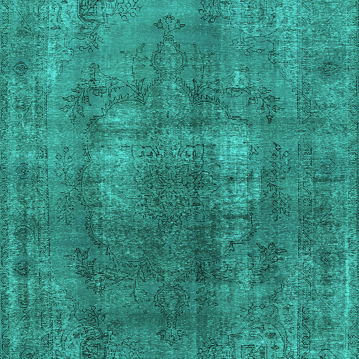 Machine Washable Oriental Turquoise Industrial Area Rugs, wshurb1884turq