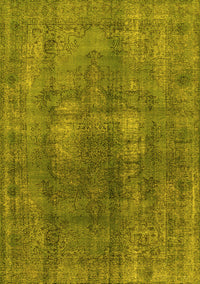 Oriental Yellow Industrial Rug, urb1884yw