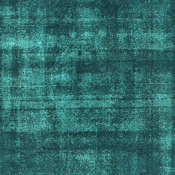 Machine Washable Oriental Turquoise Industrial Area Rugs, wshurb1885turq