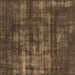 Square Machine Washable Oriental Brown Industrial Rug, wshurb1885brn