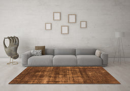 Machine Washable Oriental Orange Industrial Area Rugs in a Living Room, wshurb1885org
