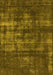Machine Washable Oriental Yellow Industrial Rug, wshurb1885yw